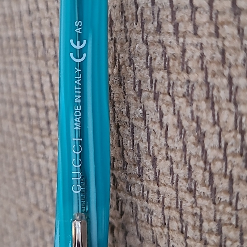 GUCCI TRANSLUCENT TEAL LAVENDER EYEGLASS FRAME - Picture 6 of 14
